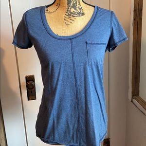 Casual Blue Pocket Tee
